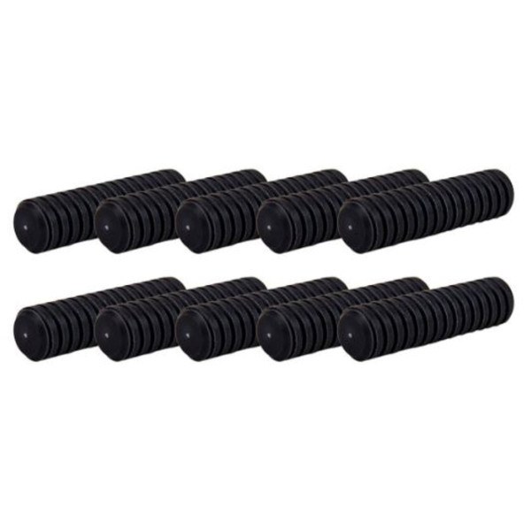 10 black spiral plugs pack